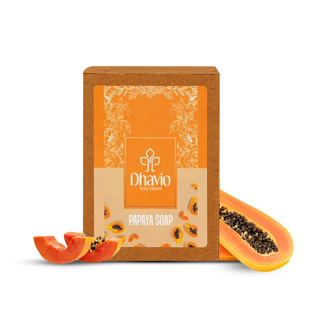 Papaya Soap with Papaya Extract for Exfoliating Bright Skin – 100g